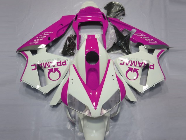2003-2004 Blanc Brillant & Rose Pramac CBR600RR Carénage Moto 2003-2004 Blanc Brillant & Rose Pramac CBR600RR Carénage Moto
