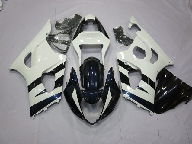 2003-2004 Blanc & Noir GSXR 1000 Carénage Moto 2003-2004 Blanc & Noir GSXR 1000 Carénage Moto