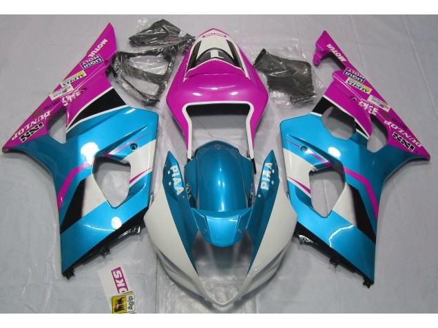 2003-2004 Bleu Brillant & Noir Mat GSXR 1000 Carénage Moto 2003-2004 Bleu Brillant & Noir Mat GSXR 1000 Carénage Moto