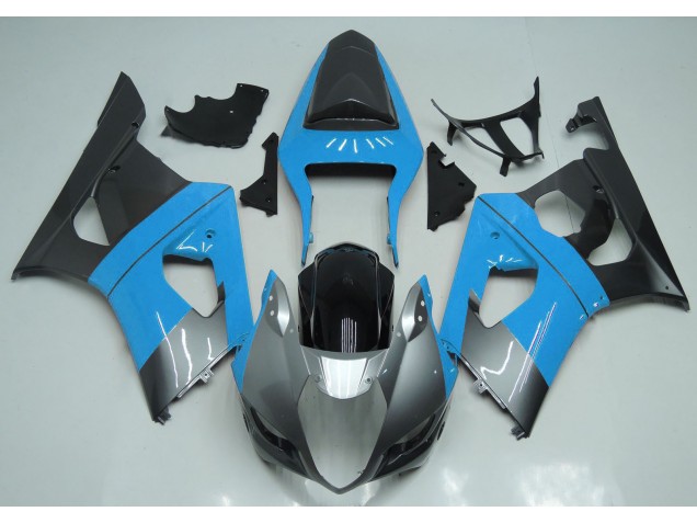2003-2004 Bleu Clair Argent & Noir GSXR 1000 Carénage Moto 2003-2004 Bleu Clair Argent & Noir GSXR 1000 Carénage Moto