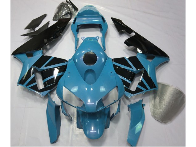 2003-2004 Bleu Clair & Noir Brillant CBR600RR Carénage Moto 2003-2004 Bleu Clair & Noir Brillant CBR600RR Carénage Moto