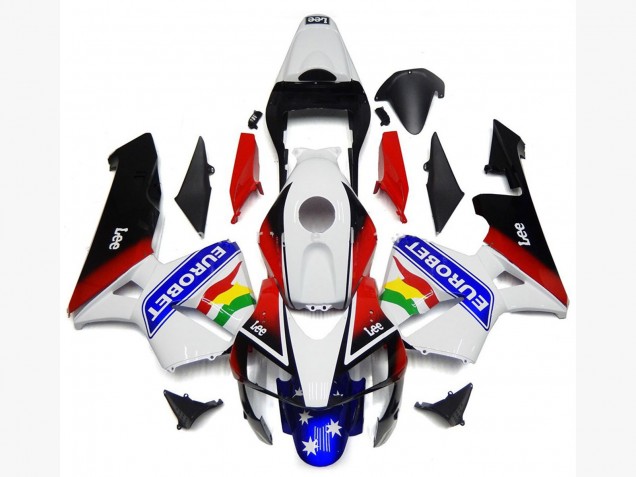 2003-2004 EuroBet Couleurs Brillantes CBR600RR Carénage Moto 2003-2004 EuroBet Couleurs Brillantes CBR600RR Carénage Moto