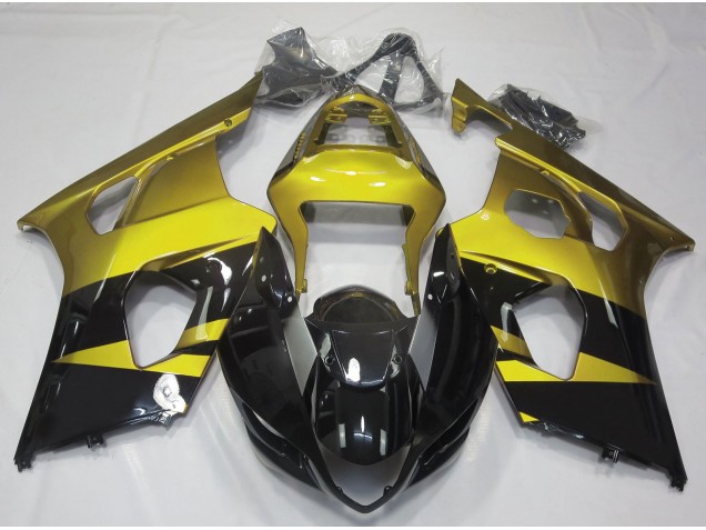 2003-2004 Jaune Brillant & Noir GSXR 1000 Carénage Moto 2003-2004 Jaune Brillant & Noir GSXR 1000 Carénage Moto