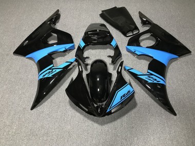 2003-2004 Noir Brillant & Bleu Clair R6 Carénage Moto