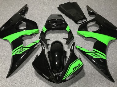2003-2004 Noir Brillant & Vert R6 Carénage Moto