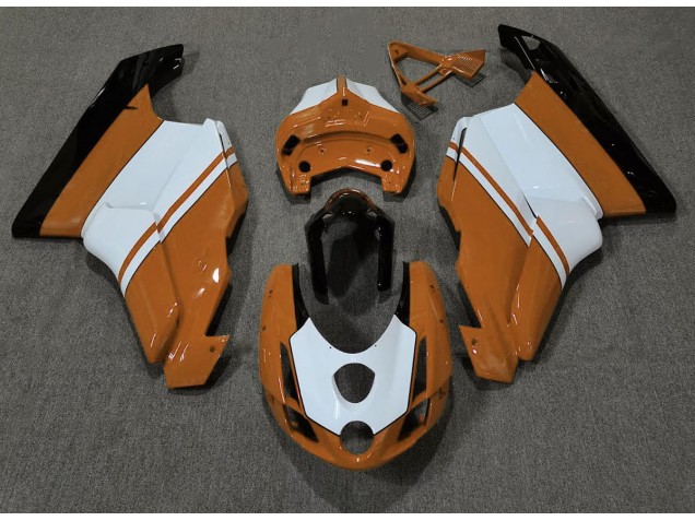 2003-2004 Orange Brillant & Blanc Ducati 749 999 Carénage Moto 2003-2004 Orange Brillant & Blanc Ducati 749 999 Carénage Moto