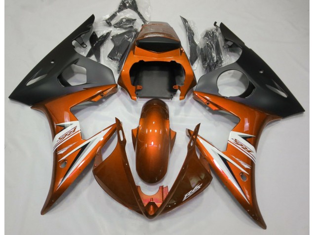 2003-2004 Orange Brillant & Blanc R6 Carénage Moto 2003-2004 Orange Brillant & Blanc R6 Carénage Moto