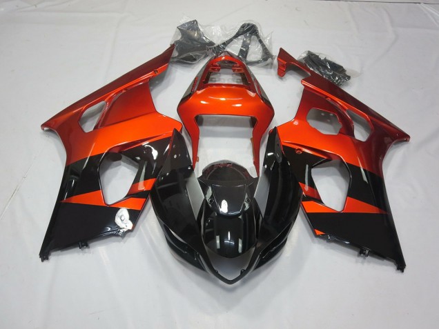 2003-2004 Orange Brûlé & Noir GSXR 1000 Carénage Moto 2003-2004 Orange Brûlé & Noir GSXR 1000 Carénage Moto