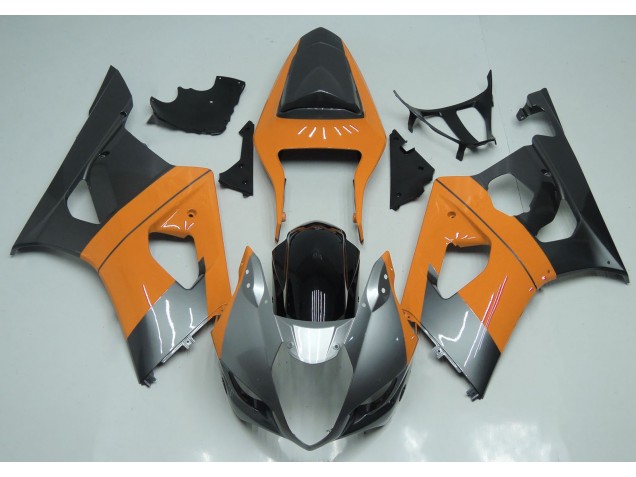 2003-2004 Orange Clair Argent & Noir GSXR 1000 Carénage Moto 2003-2004 Orange Clair Argent & Noir GSXR 1000 Carénage Moto