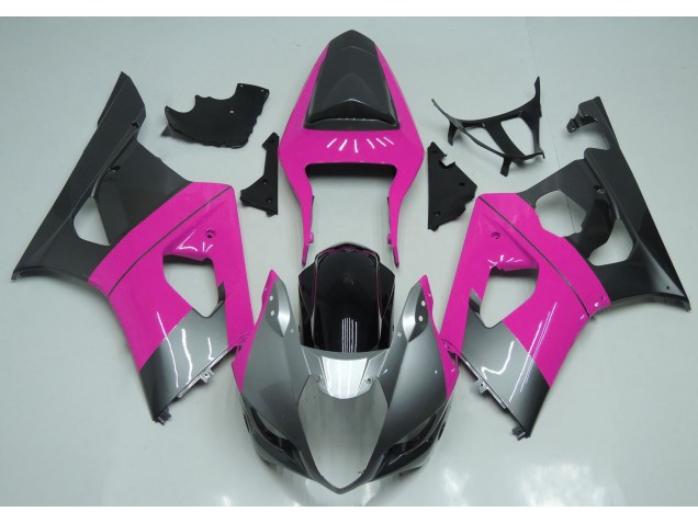 2003-2004 Rose Argenté & Noir GSXR 1000 Carénage Moto 2003-2004 Rose Argenté & Noir GSXR 1000 Carénage Moto