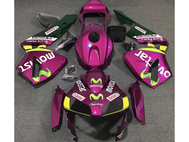 2003-2004 Rose Vif Movistar CBR600RR Carénage Moto 2003-2004 Rose Vif Movistar CBR600RR Carénage Moto