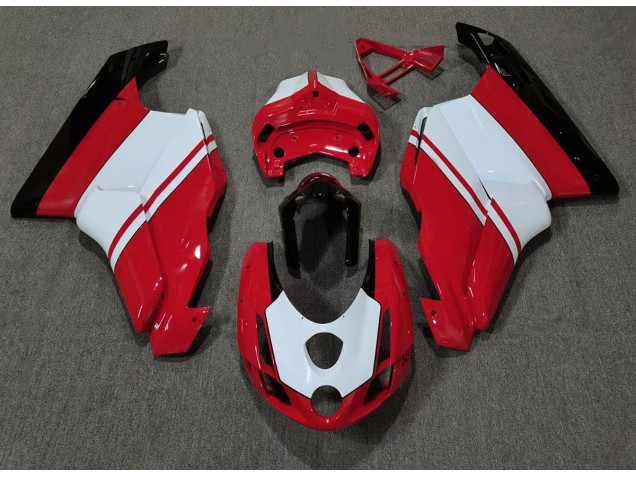 2003-2004 Rouge Brillant & Blanc Ducati 749 999 Carénage Moto 2003-2004 Rouge Brillant & Blanc Ducati 749 999 Carénage Moto