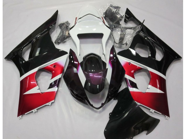 2003-2004 Rouge Brillant & Blanc GSXR 1000 Carénage Moto 2003-2004 Rouge Brillant & Blanc GSXR 1000 Carénage Moto