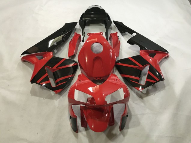 2003-2004 Rouge Brillant / Noir CBR600RR Carénage Moto 2003-2004 Rouge Brillant / Noir CBR600RR Carénage Moto