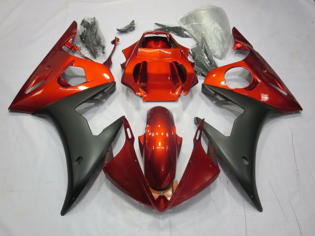 2003-2004 Rouge / Orange Mat R6 Carénage Moto 2003-2004 Rouge / Orange Mat R6 Carénage Moto