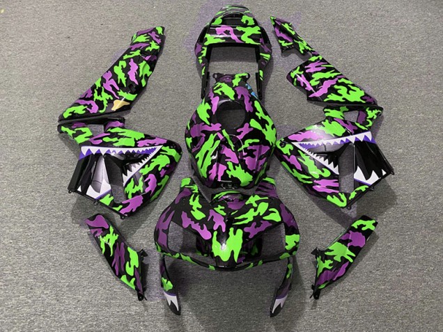 2003-2004 Vert & Rose Camo CBR600RR Carénage Moto 2003-2004 Vert & Rose Camo CBR600RR Carénage Moto