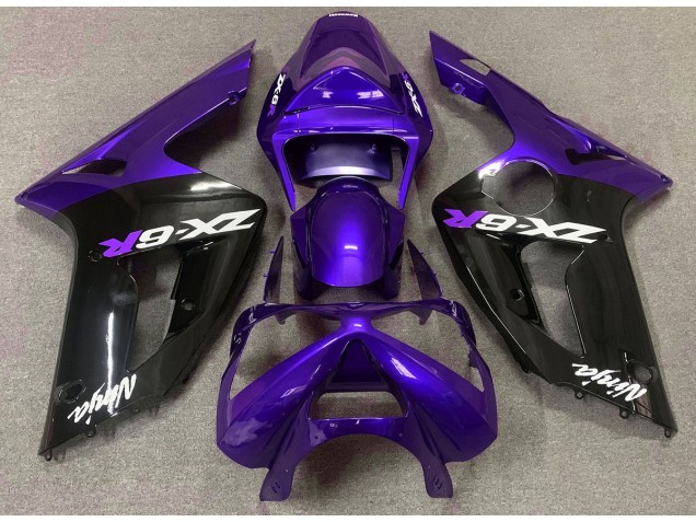 2003-2004 Violet Brillant & Noir ZX6R Carénage Moto 2003-2004 Violet Brillant & Noir ZX6R Carénage Moto