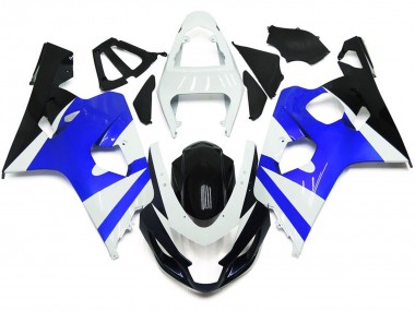 2004-2005 Blanc Brillant & Bleu Brillant GSXR 600-750 Carénage Moto