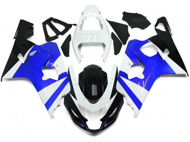 2004-2005 Blanc Brillant & Bleu Brillant GSXR 600-750 Carénage Moto 2004-2005 Blanc Brillant & Bleu Brillant GSXR 600-750 Carénage Moto