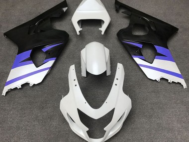2004-2005 Blanc Mat & Bleu GSXR 600-750 Carénage Moto