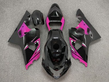 2004-2005 Noir Brillant & Rose GSXR 600-750 Carénage Moto