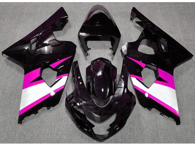 2004-2005 Noir Brillant & Rose GSXR 600-750 Carénage Moto 2004-2005 Noir Brillant & Rose GSXR 600-750 Carénage Moto