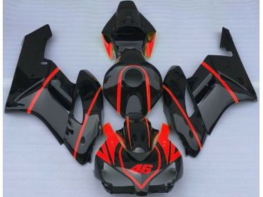 2004-2005 Noir Brillant & Rouge CBR1000RR Carénage Moto