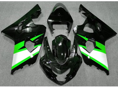 2004-2005 Noir Brillant & Vert GSXR 600-750 Carénage Moto