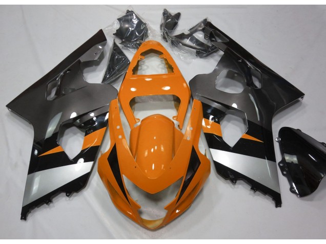 2004-2005 Orange & Argent GSXR 600-750 Carénage Moto 2004-2005 Orange & Argent GSXR 600-750 Carénage Moto