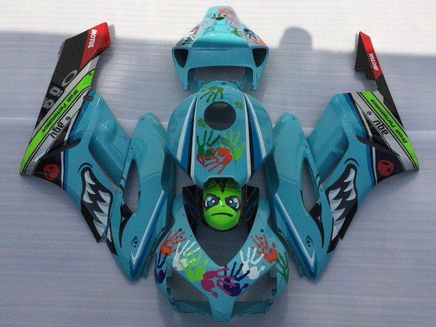 2004-2005 Requin Bleu Clair CBR1000RR Carénage Moto 2004-2005 Requin Bleu Clair CBR1000RR Carénage Moto