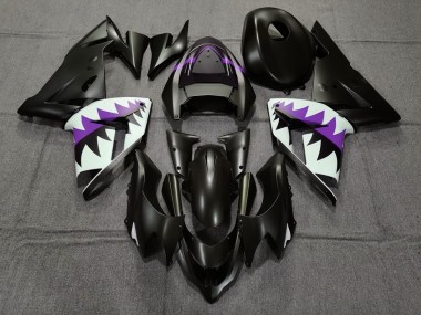 2004-2005 Requin Noir Mat & Violet ZX10R Carénage Moto