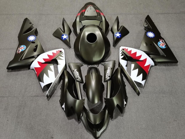 2004-2005 Requin Vert Militaire ZX10R Carénage Moto 2004-2005 Requin Vert Militaire ZX10R Carénage Moto