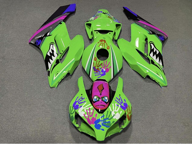 2004-2005 Requin Vert & Violet CBR1000RR Carénage Moto
