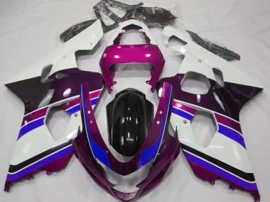 2004-2005 Rose Brillant & Bleu GSXR 600-750 Carénage Moto