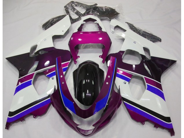 2004-2005 Rose Brillant & Bleu GSXR 600-750 Carénage Moto 2004-2005 Rose Brillant & Bleu GSXR 600-750 Carénage Moto