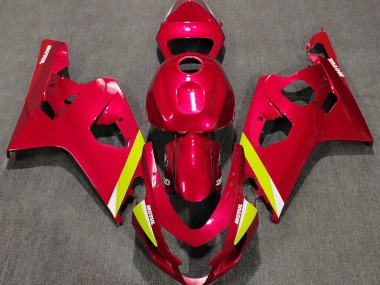 2004-2005 Rouge Brillant GSXR 600-750 Carénage Moto