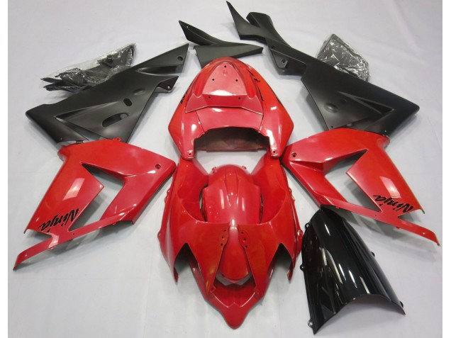 2004-2005 Rouge Perle & Noir ZX10R Carénage Moto 2004-2005 Rouge Perle & Noir ZX10R Carénage Moto