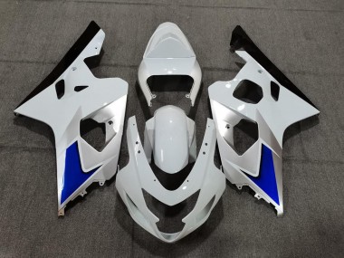 2004-2005 Style Bleu Blanc & Argent GSXR 600-750 Carénage Moto