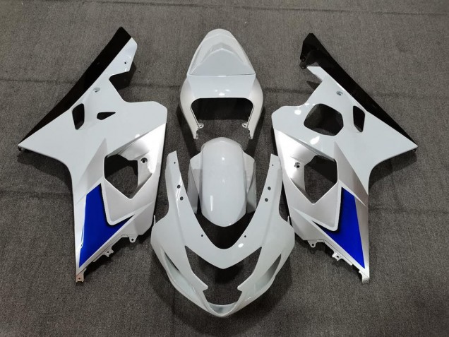 2004-2005 Style Bleu Blanc & Argent GSXR 600-750 Carénage Moto 2004-2005 Style Bleu Blanc & Argent GSXR 600-750 Carénage Moto