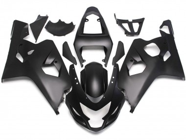 2004-2005 Style Noir Mat Avec Décalcomanies Rouges GSXR 600-750 Carénage Moto