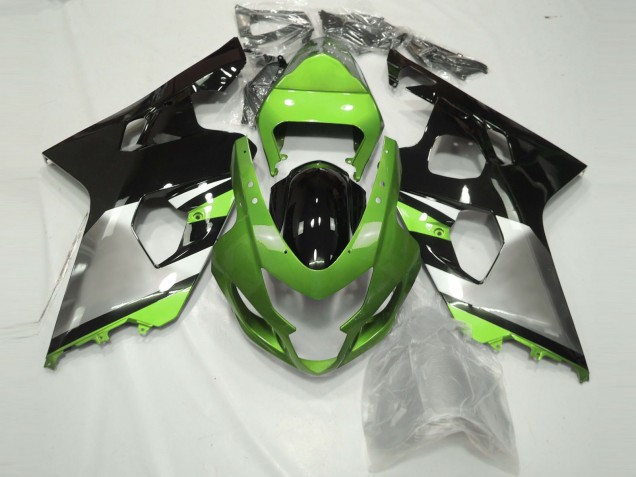 2004-2005 Vert Clair Argent & Noir GSXR 600-750 Carénage Moto 2004-2005 Vert Clair Argent & Noir GSXR 600-750 Carénage Moto