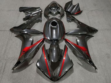2004-2006 Fibre De Carbone Style W Rouge R1 Carénage Moto