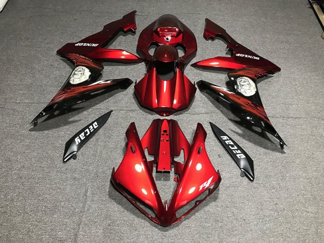 2004-2006 Rouge Brillant & Logos R1 Carénage Moto 2004-2006 Rouge Brillant & Logos R1 Carénage Moto