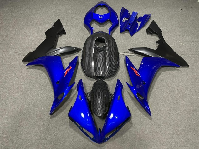 2004-2006 Style Bleu Brillant & Fibre De Carbone R1 Carénage Moto 2004-2006 Style Bleu Brillant & Fibre De Carbone R1 Carénage Moto