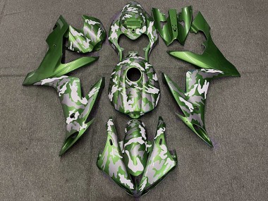 2004-2006 Vert Foncé Camouflage R1 Carénage Moto