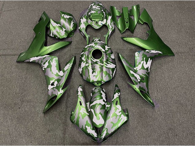 2004-2006 Vert Foncé Camouflage R1 Carénage Moto 2004-2006 Vert Foncé Camouflage R1 Carénage Moto