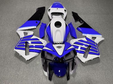 2005-2006 Ailes Bleu Foncé & Blanches CBR600RR Carénage Moto