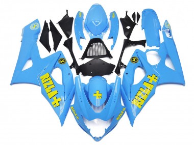 2005-2006 Blanc Bleu Avec Jaune Rizla GSXR 1000 Carénage Moto