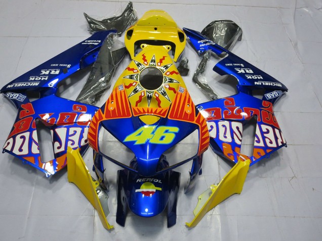 2005-2006 Bleu Personnalisé Rossi CBR600RR Carénage Moto 2005-2006 Bleu Personnalisé Rossi CBR600RR Carénage Moto