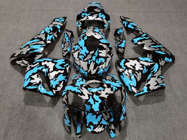 2005-2006 Camouflage & Bleu Clair CBR600RR Carénage Moto 2005-2006 Camouflage & Bleu Clair CBR600RR Carénage Moto